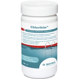 BAYROL Chloriklar - Schnell lösliche Chlortabletten 20g / Chlortabs 20g mit sehr hohem Aktivchlor Gehalt - organisch - 1 kg