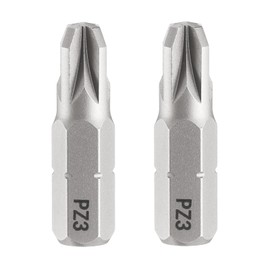 QUARKZMAN Pack of 2 PZ3 Screwdriver Bit 1/4 Inch Hex Shank 25 mm/1 Inch Length Magnetic Phillips Slotted Hex Bits S2 Steel Screwdriver Bit Set for Electric Screwdrivers Cordless Screwdriver
