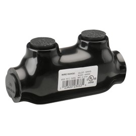 Wengart nsulated Inline Splice Connector QMS-D2/0-1, 2/0-6 AWG Wire Range, 600V Dual Rated for Copper and Aluminum, Pre-Filled with Oxide Inhibitor, UL Listed, Black