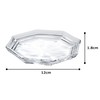 Mizusaki Glass MKG-218013 Tiered Octagonal Plate, Approx. 5.1 inches (13