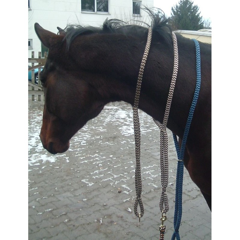 Cotton Neck Ring Horse Riding Brown / Natural Size Full