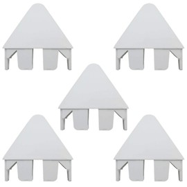 Jake Sales Vinyl Picket Fence Caps - 7/8"" x 3"" Round/Pointed Vinyl Fence Picket Caps - Picket Caps (5 Pack), White