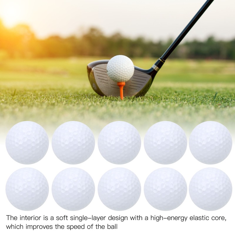 10Pcs Double Layer Golf Practice Balls Soft Putting Training Balls