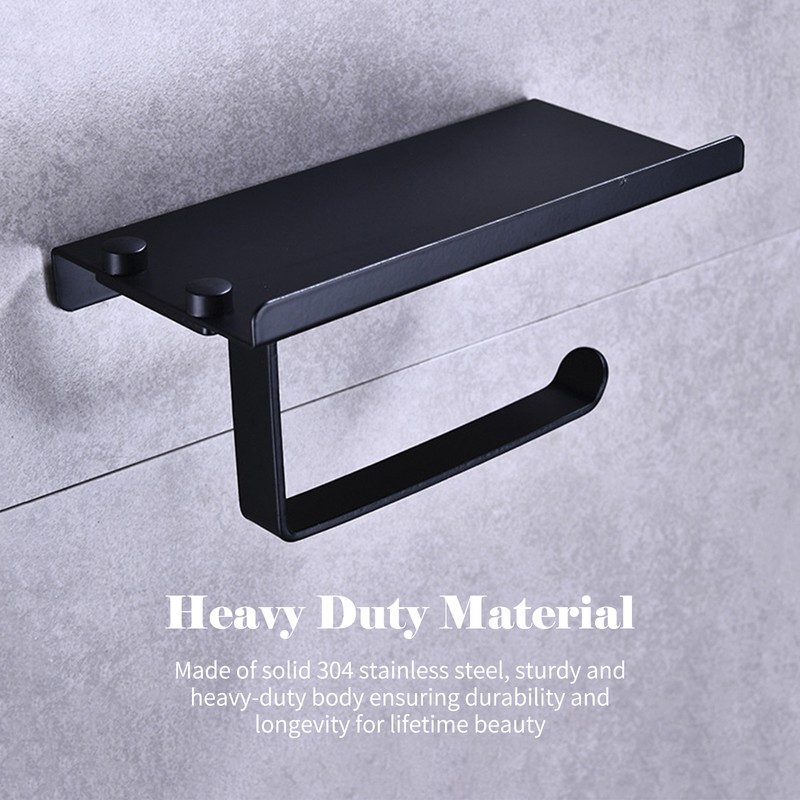5PCS Bathroom Hardware Set Towel Bar Toilet Paper Holder 2