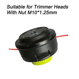 SEIWEI Universal String Trimmer Head M10 x1.25 mm, Universal Weed Eater Head Prewound Compatible with Ryobi Models 313318001, P2009, RY15523A, RY40006 311759008, etc.