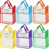 Teling 12 Pack Thick Mesh Clear Book Pouches for Classroom