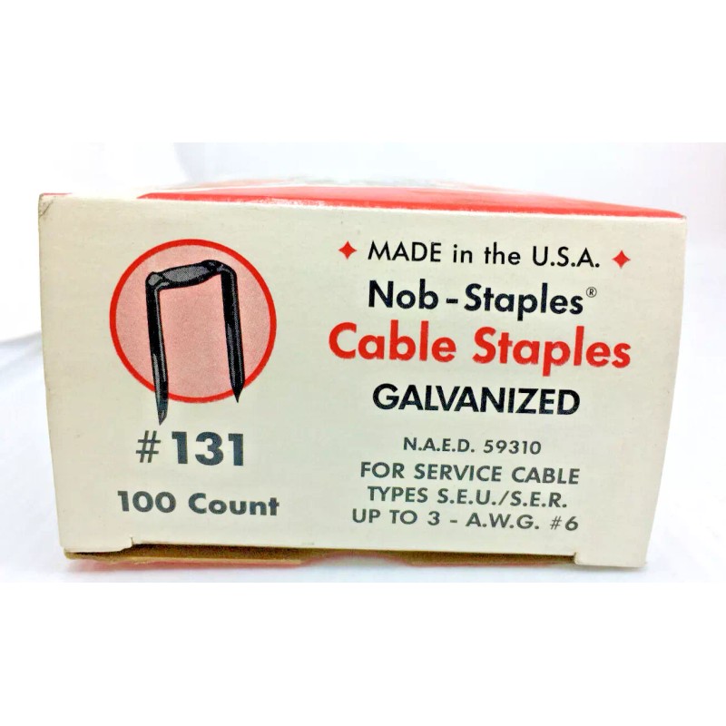 Viking Lot of 2 Viking Cable Staples Nob-Staples Galvanized #131