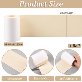 craspire 60 x 3 Zoll Canvas Reparaturband Outdoor Ausrüstung Stoffflicken Wasserdicht Selbstklebend Bootsabdeckungen Für Outdoor Zelte Sofas Markisen Terrassenschirme Tragetaschen Lounge Stühle