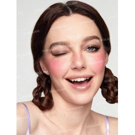 SHEGLAM Cheeky Color Jam-Carnation Dreams 6 Shades Multi-Use Cream Blush Lip Cream Matte Highly Pigmented Natural Blush Powder Face Makeup-Watermelon Candy