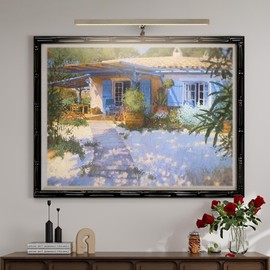 Pasoar 2 Pack LED Picture Lights for Paintings Plug in, 16 Inch 4W Adjustable Art Light Gallery Wall Light for Display Art Work, Antique Brass Finish, CRI90+, 3000K Warm White