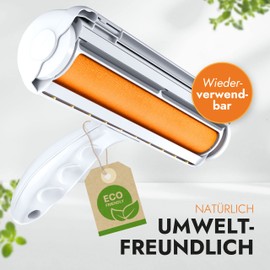 FusselMonster® Pet Hair Remover, Lint Roller for Dogs and Cats Designed for Effective Cleaning of Sofa, Carpet, Car, Reusable Cat Hair Remover, Lint Roller Pet Hair (White)