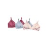 Tahari Girls' 3-Pack Molded Wireless Bras, Country Floral