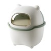 Benshukam Mini Desk Trash Can Flip Countertop Garbage Bin Small