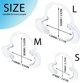 Dental Cheek Retractor C Shape Mouth Opener Size S,M,L, Pack of 3 Clear