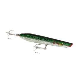Cotton Cordell Pencil Popper Topwater Fishing Lure, Freshwater Fishing Gear and Accessories, 6", 1 oz, Green Mackerel