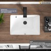 KARAMAG Durable Rectangle Undermount Sink Vitreous Ceramic Lavatory Vanity Bathroom