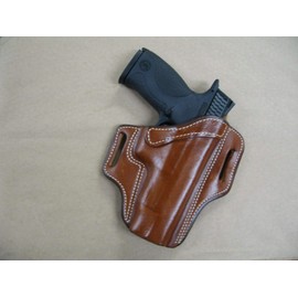 Azula OWB Leather 2 Slot Molded Pancake Belt Holster for Beretta 92, 96 with Rail, M9A3 CCW Black RH