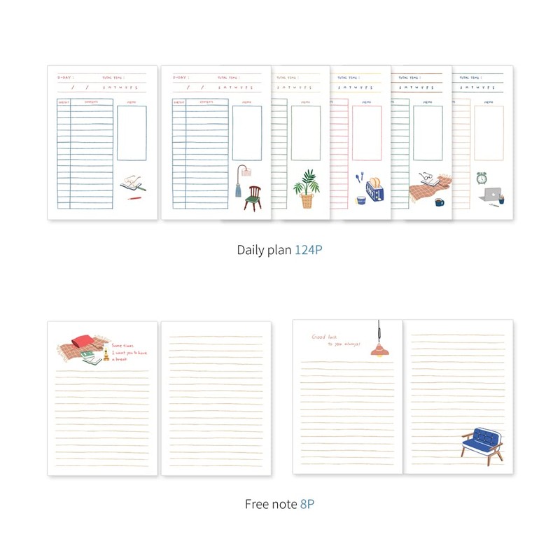 Monolike Ordinary days 4 Month Study Planner, School bag -