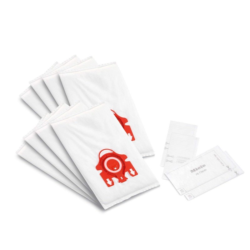 Miele 41996605EU1 FJM Value Pack Filter Bag, Red Collar