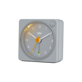 BRAUN/Brown Analog Alarm Table Clock Gray BC02XG, gray
