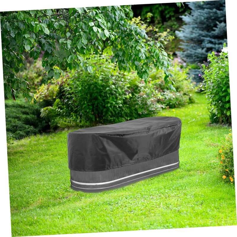 KONTONTY Elegant Oxford Cloth Oval Tank Pool Cover Weatherproof Outdoor