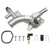 Aluminum Engine Coolant Housing Water Outlet Compatible with 2011-2016 Chevy