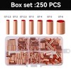 IMCCZONY 250pcs GT Copper Connecting Pipe Wire Joint Small Copper