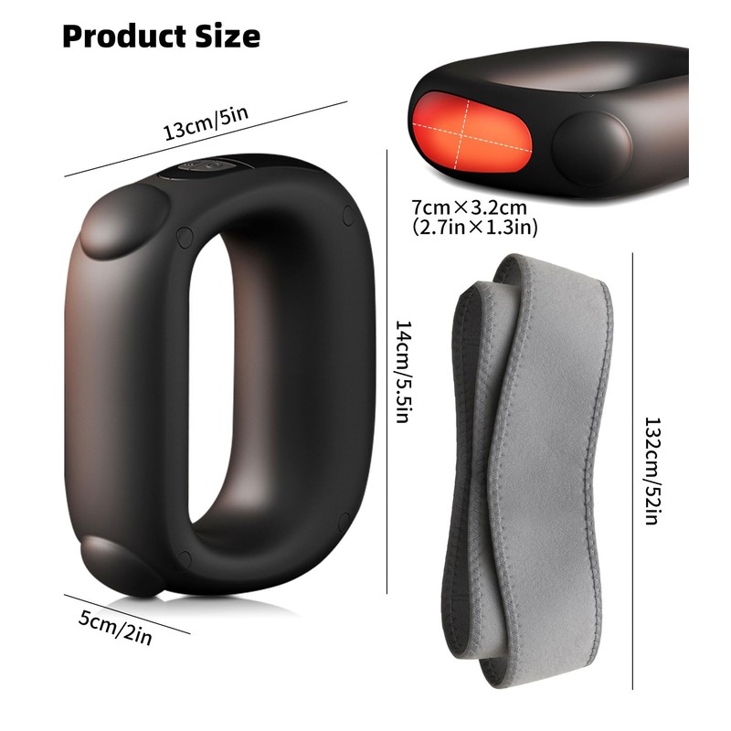 Heatable Fascia Ring Massager with 5 Modes / 5 Intensities,
