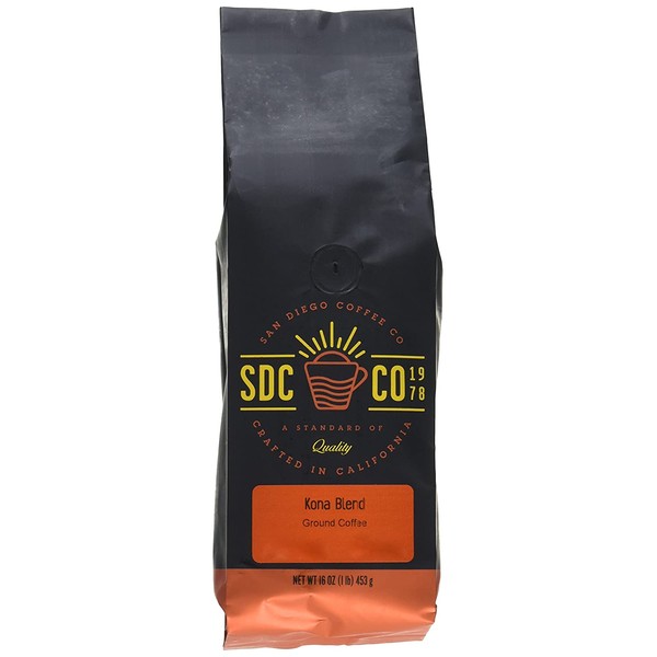 San Diego Coffee Island Blend, Medium Roast, Ground, 16-Ounce Bags (Pack of 2)