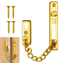 Door Chain, Security Lock Home Door, Door Lock, Door Safety Latch, Door Latch, Security Chain, Door Lock Burglary Protection, Lock for Doors (Elegant Gold)