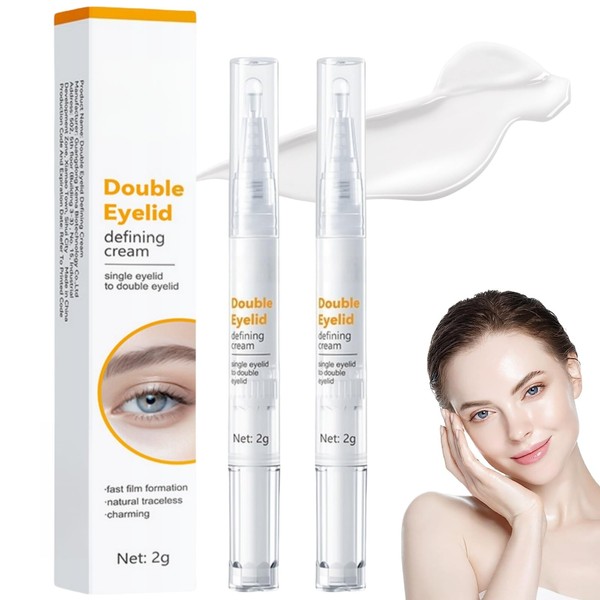 2 Pcs Eyes Big Lifting Eyelid Defining Cream,Double Eyelid Styling