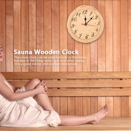 Wood Sauna Clock, Number Type Sauna Clock Simple Style Sauna Timer Clock Decoration Ornament for Sauna Room Home Bedroom