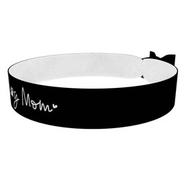 Dog Mom Stoffarmband schwarz - Wasserfestes Satinarmband für Hundeliebhaber - Stilvolles Hundezubehör - Geschenk für Hundemama - Armband mit Hundemotiv - Handgemachtes Hunde Accessoire