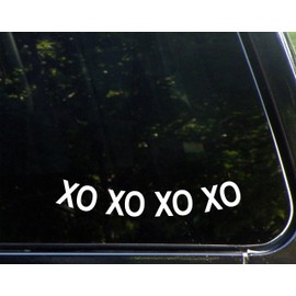 XO XO XO XO - 8-3/4" x 1-3/4" - Vinyl Die Cut Decal/Bumper Sticker for Windows, Cars, Trucks, Laptops, Etc.