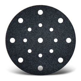 MENZER Black Velcro Sanding Discs 150 mm 17 Hole for Random Orbital Sanders Silicon Carbide (Pack of 50) K240