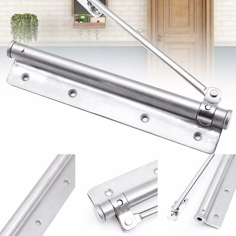Door Closer Bar Door Closer Stainless Steel Adjustable Force Surface-Mounted