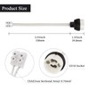 DiCUNO GU10 Ceramic Socket Lamp Holder, 15CM Long Wire Bulb