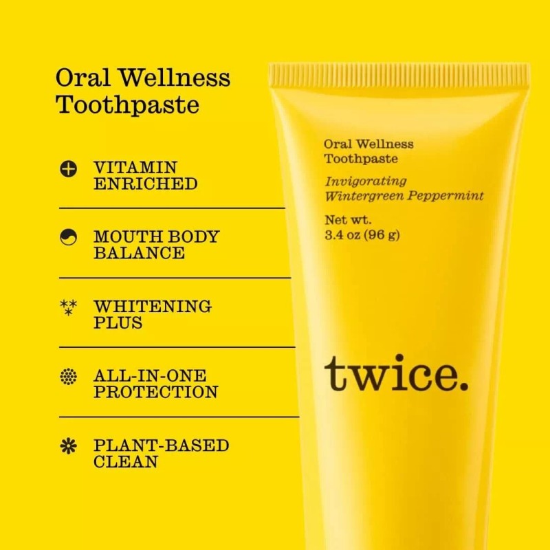Twice Toothpaste - Sensitive Teeth Whitening Toothpaste - SLS Free-Wintergre