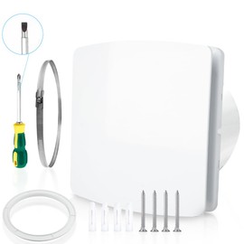 WiseWater Bathroom Exhaust Fan 56CFM 34 dB 4” Duct 6" Panel Extractor Fan, Ceiling&Wall Mounted Ventilation Fan for Bathroom, Laundry Room, Bedroom, Office