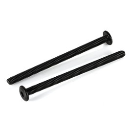 5/16-18 x 2-1/2" Flat Head Socket Head Screw Furniture Bolts Countersunk Connector Screws, Stainless Steel 18-8 (304), Black Oxide, Fully Threaded, 10 PCS