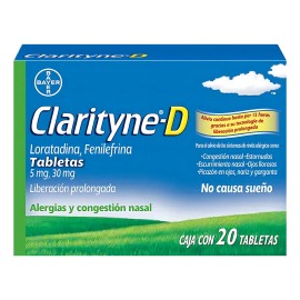 Clarityne D Tableta De Liberación Prolongada 30 Mg/5 Mg, 20 Tabletas