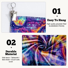 BVBOX Blacklight Animal Tapestry Glow In The Dark UV Reactive Black Light Upright Posters Wall Hanging for Bedroom Dorm Living Room Backdrop Decor Neon Tapestry (Type 5, 59" x 51W, Unframed)