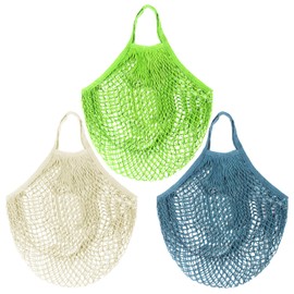 Pack of 3 Mesh Bags, Fruit Net Bags, Shopping Net Bags, Lightweight Storage Bags, Multifunctional Mesh Bags, Simple Storage Bags