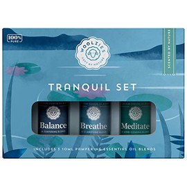 Woolzies Tranquil Essential Oil Set | Incl. Meditate, Balance, Breathe Blend | Promotes Grounding, Relaxing, Tranquility | Diffuse/Skin
