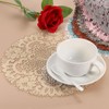 sourcing map 2Pcs Retro Lace Placemats, 10.6x10.6inch Round French Crochet