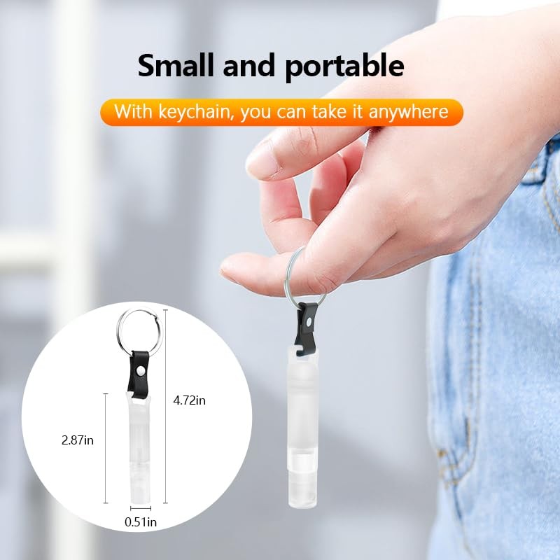 SHEEAST Mini Spray Bottle with Keychain 4pcs Mini Empty Refillable