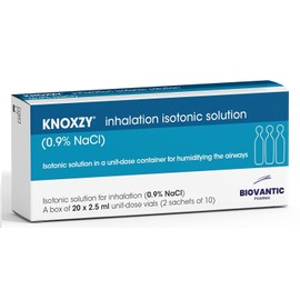 KNOXZY Sterile Isotonic Saline Solution 0.9% - Inhalation Saline Solution - 20 x 2.5ml Unit Dosing Bottles