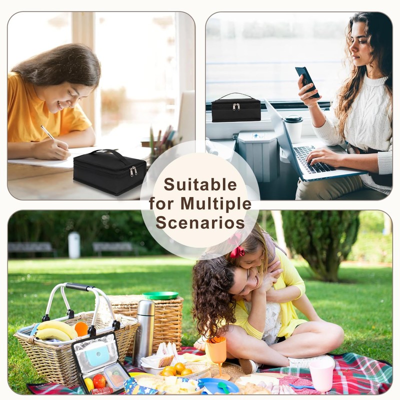 FlowFly Small Insulated Lunch box Portable Soft Bag Mini Cooler