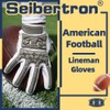 Seibertron Lineman 2.0 Padded Palm Football Receiver Gloves, Flexible TPR