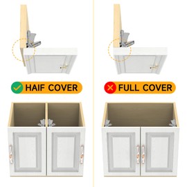 Cabinet Door Hinges Cabinet Hinges 1 Pair 175/165 Degree Hinges Concealed Hydraulic Adjustable Mounting Hinges Soft Close Cabinet Hinges (Half Overlay)